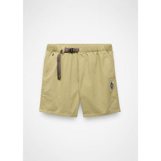 Jackfruit Prana Sample - Men's Durado Short with a belt and logo patch, front view against a white background.