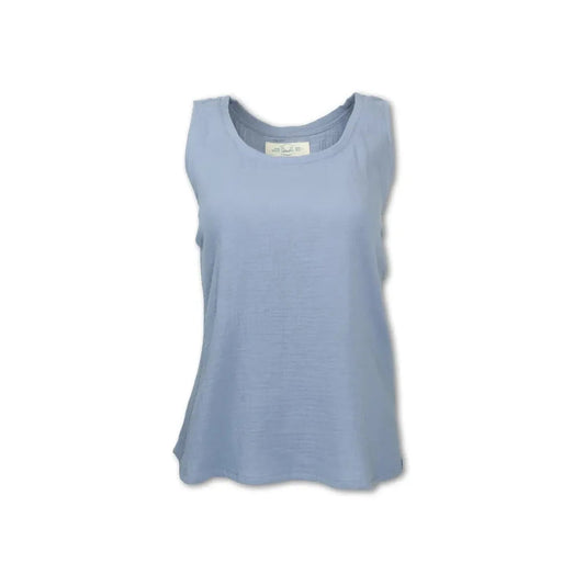 Purnell Women's Gauze Tank-Women's - Clothing - Tops-Blue-S-Appalachian Outfitters