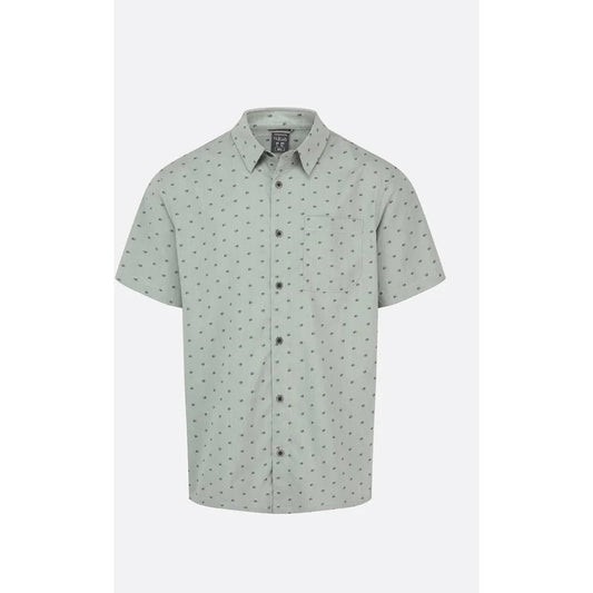 The Rab Men's Offgrid Shirt in Light Zinc is shown from the front with a white background.