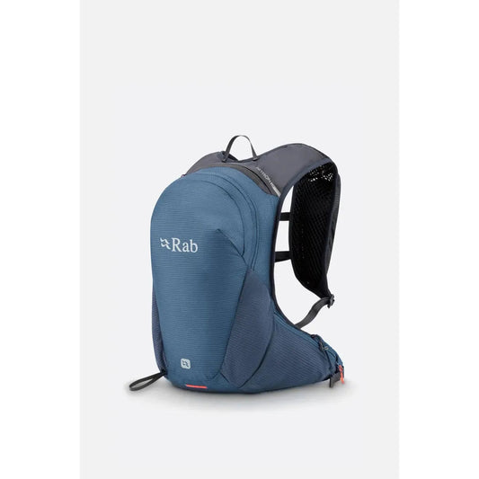 Side view of the Rab Nitron 12 in Mulberry showing the breathable mesh back panel against a white background.