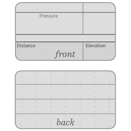 A top view of the Rite in the Rain Dope Logbook - Top Spiral 4x6 in Black showing the front and back sections.