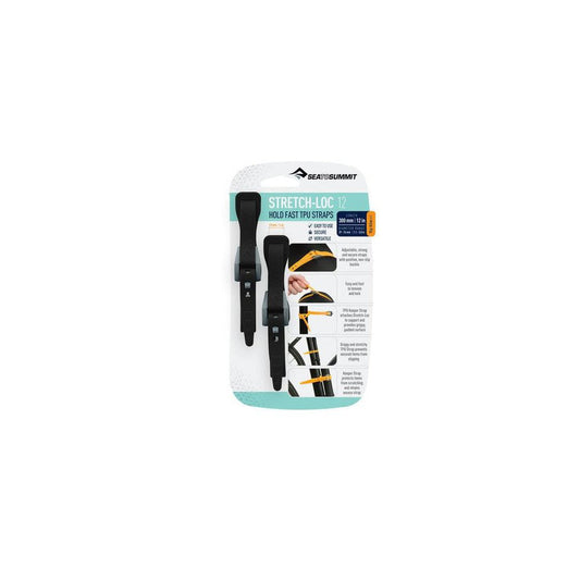 Sea To Summit Stretch-Loc TPU Straps 2 Pack-Camping - Accessories-12 Inch-Black-Appalachian Outfitters
