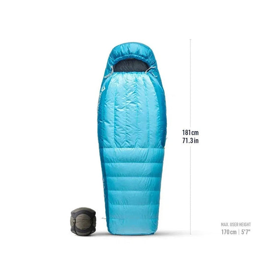Sea To Summit Trek Down Sleeping Bag Women's 30F | -1C-Camping - Sleeping Bags - Down-Regular-Blue Atoll-Appalachian Outfitters