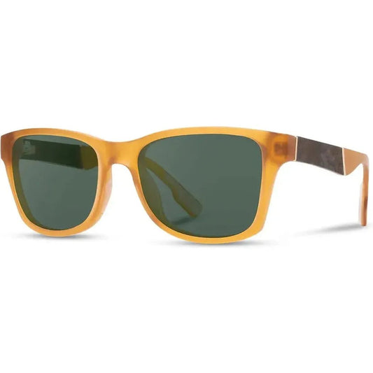 Shwood Canby ACTV-Accessories - Eyewear - Sunglasses-Matte Apricot // Elm Burl-G15 Polarized-Appalachian Outfitters
