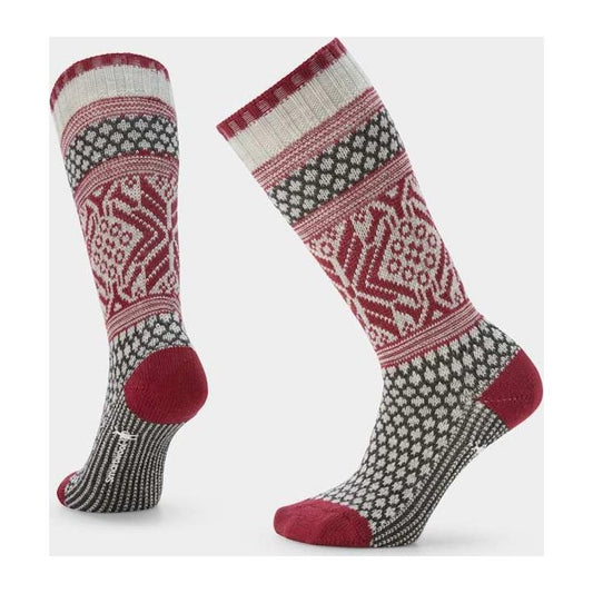 Smartwool Everyday Popcorn Snowflake Pattern Crew Socks-Accessories - Socks - Unisex-Ash-S-Appalachian Outfitters