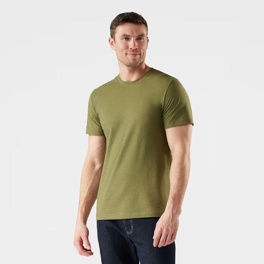 Smartwool Men's Perfect Crew Short Sleeve Tee-Men's - Clothing - Tops-Winter Moss-M-Appalachian Outfitters