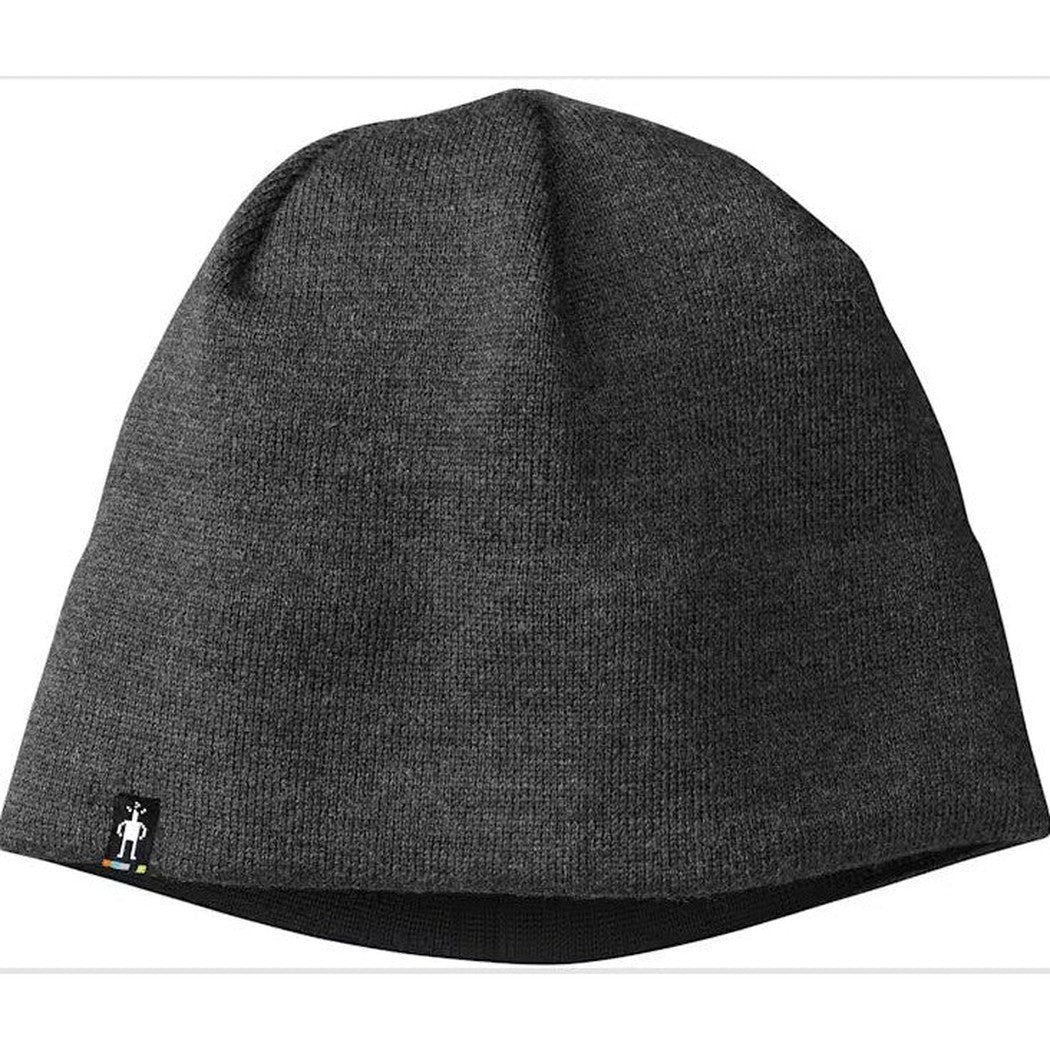 A front view of the Smartwool The Lid in Winter Moss showing the small logo tag on the front against a white background.