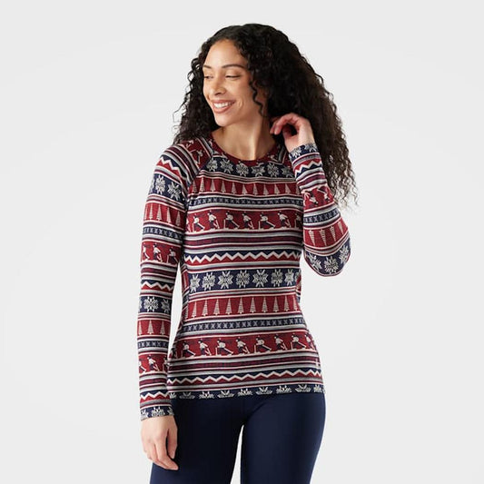 Smartwool Women's Classic Thermal Merino Base Layer Crew-Women's - Clothing - Baselayer-Currant Alpine Apres-XS-Appalachian Outfitters