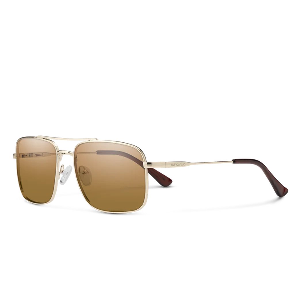 Suncloud Payback-Accessories - Eyewear - Sunglasses-Gold-Polarized Brown-Appalachian Outfitters