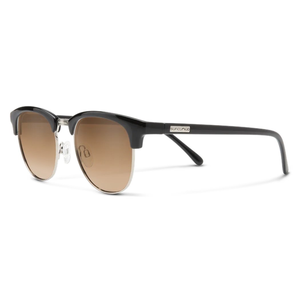 Suncloud Step Out-Accessories - Eyewear - Sunglasses-Black-Polarized Brown Gradient-Appalachian Outfitters