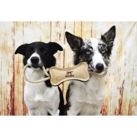 Tall Tails Natural Wool Bone Tug Toy - 16 Inch-Pets - Toys-Appalachian Outfitters