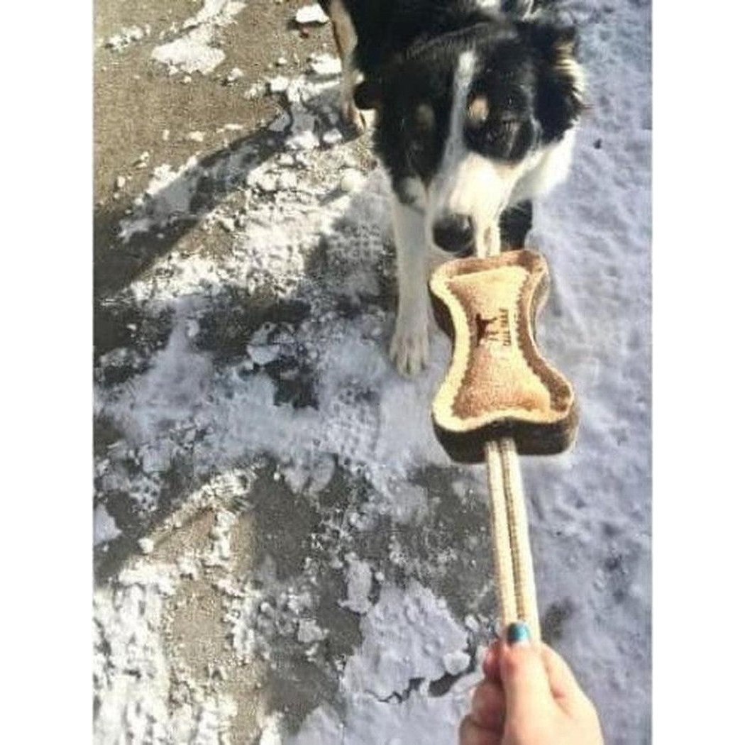 Tall Tails Natural Wool Bone Tug Toy - 16 Inch-Pets - Toys-Appalachian Outfitters