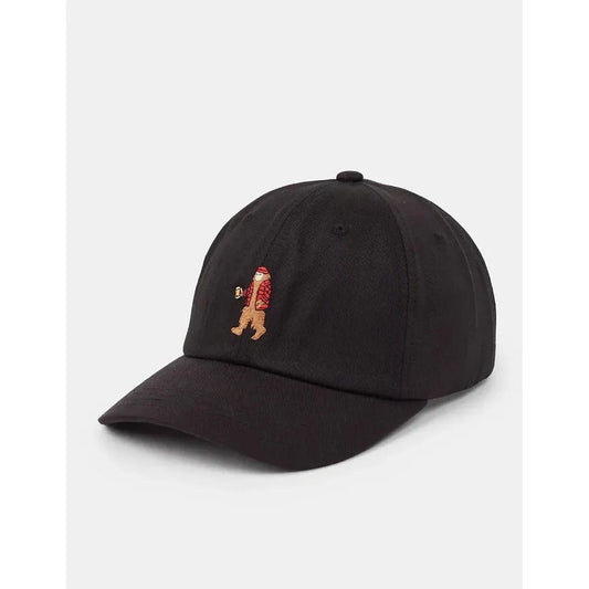 A front view of the Tentree Sasquatch Peak Hat in Agave Green Hammock showing the embroidered Sasquatch logo on a white background.