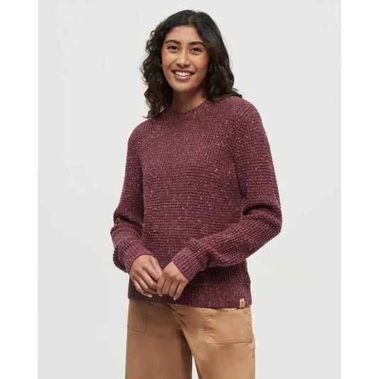 Tentree Women's Morrell Sweater-Women's - Clothing - Tops-Deep Burgundy Nep-S-Appalachian Outfitters