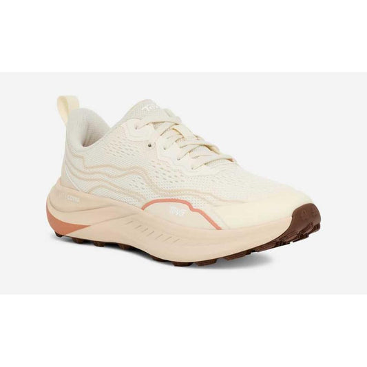 Side view of the Teva Women's Trailwinder Low in Birch/ Peach Bloom showing the lugged outsole against a white background.