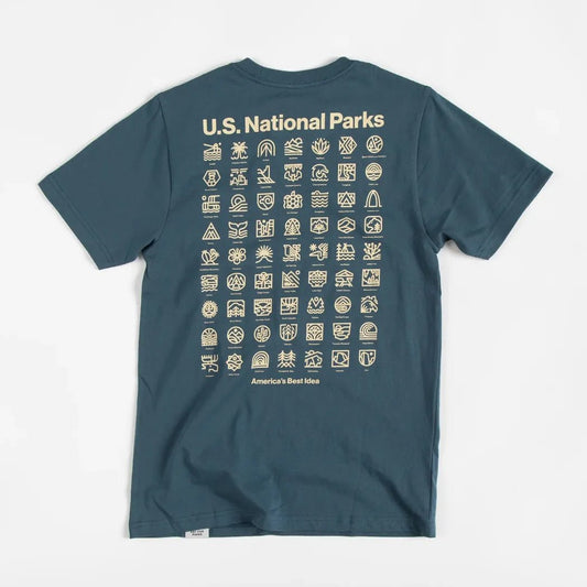 The Landmark Project U.S. National Parks Unisex Short Sleeve Tee w/ Pocket-Unisex - Clothing - Tops-Appalachian Outfitters
