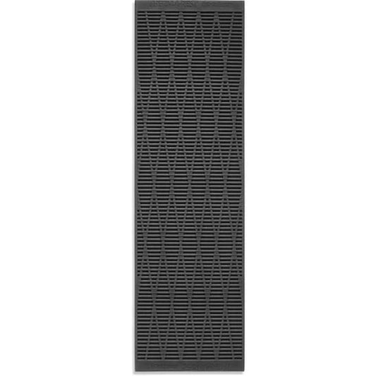 A front view of the Therm-a-Rest RidgeRest Classic showing its charcoal/gray grid pattern against a white background.