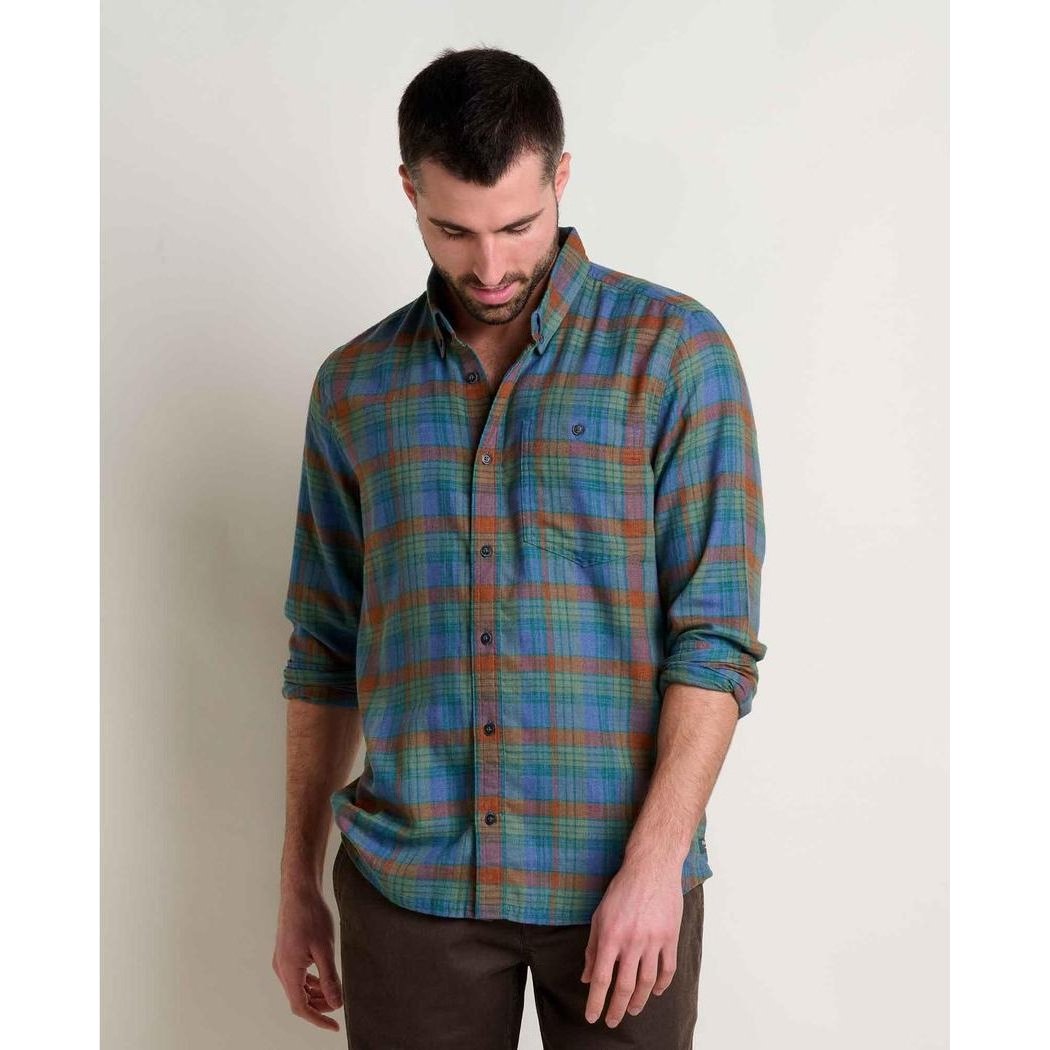 Toad & Co Men's Airsmyth LS Shirt-Men's - Clothing - Tops-Dark Roast Tonal Madras-M-Appalachian Outfitters