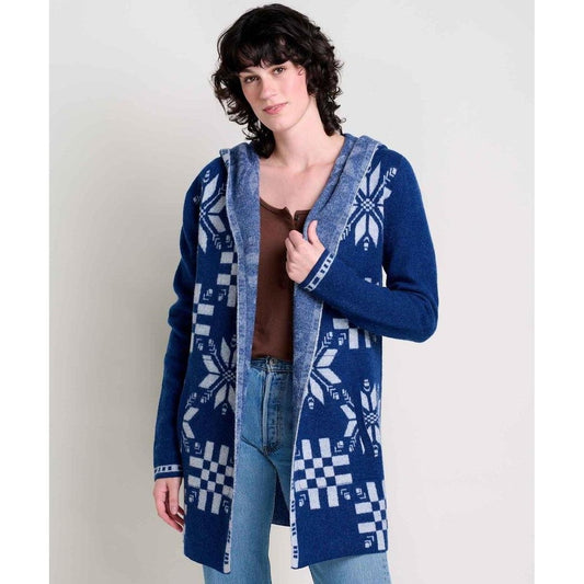 Toad & Co Women's Merino Heartfelt Hoodie-Women's - Clothing - Tops-Midnight Snowflakes-S-Appalachian Outfitters