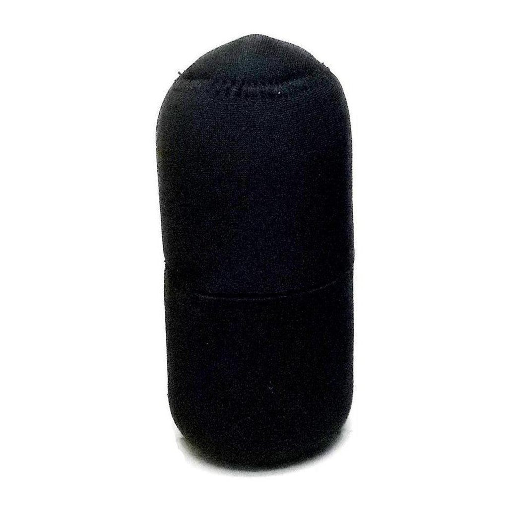 A front view of the UCO Neoprene Cocoon - Original Candle Lantern in black against a white background.