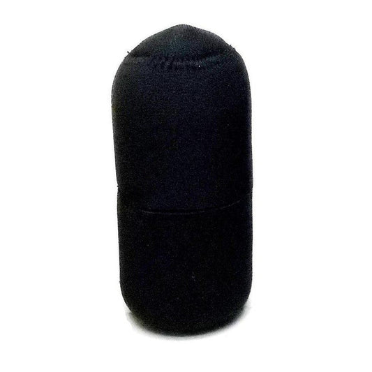 A front view of the UCO Neoprene Cocoon - Original Candle Lantern in black against a white background.