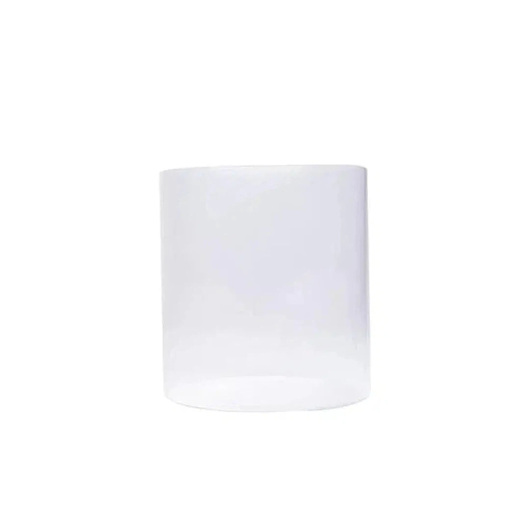 A front view of the UCO Replacement Glass Chimney - Candlelier Lantern against a white background.