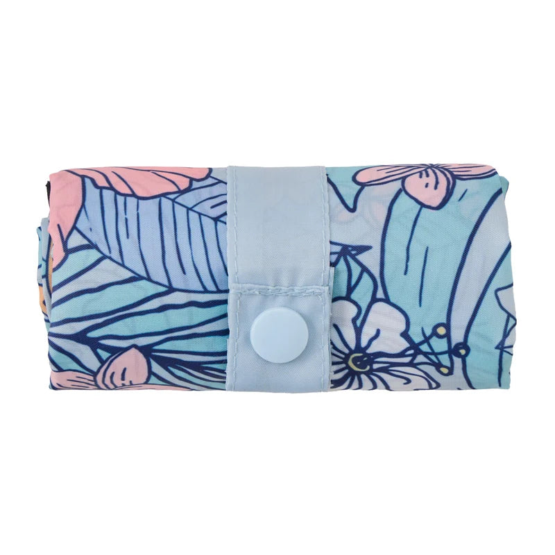 Life is Good Tropical Floral Pattern Roll and Go Tote