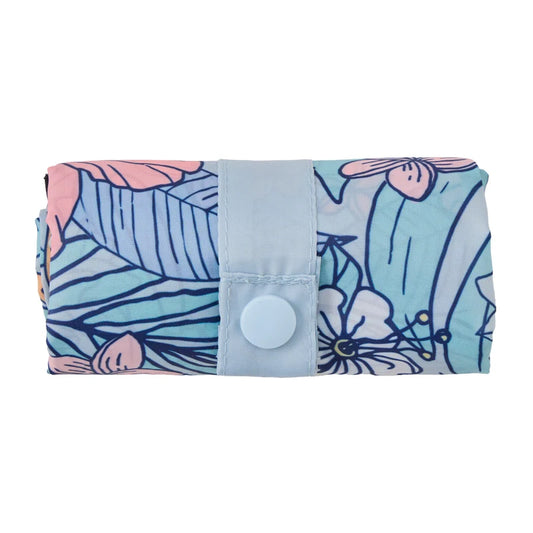 Life is Good Tropical Floral Pattern Roll and Go Tote