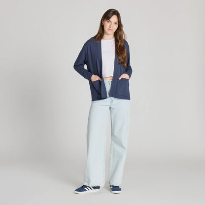 Life is Good Women's Soild Soft Touch Open Cardigan