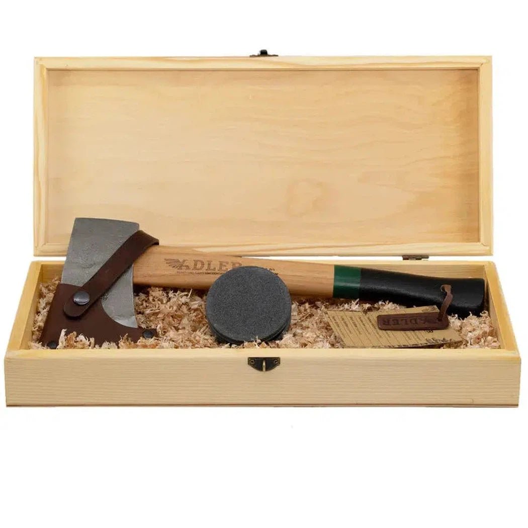 Adler Hatchet Gift Set - Yankee Hatchet-Camping - Accessories - Knife & Axe Accessories-Green/Black-Appalachian Outfitters