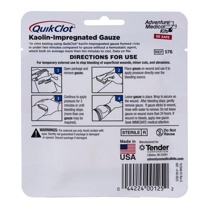 Adventure Medical Kits QuikClot Gauze 3" x 2'-Camping - Health & Safety - First Aid-Appalachian Outfitters