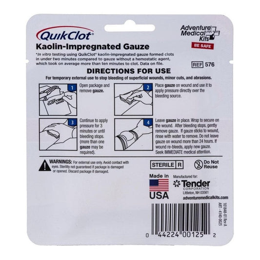 Adventure Medical Kits QuikClot Gauze 3" x 2'-Camping - Health & Safety - First Aid-Appalachian Outfitters