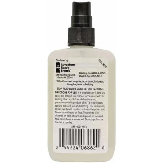 Back of Adventure Ready Brands Natrapel Lemon Eucalyptus Pump 3.4oz showing label and barcode against white background.