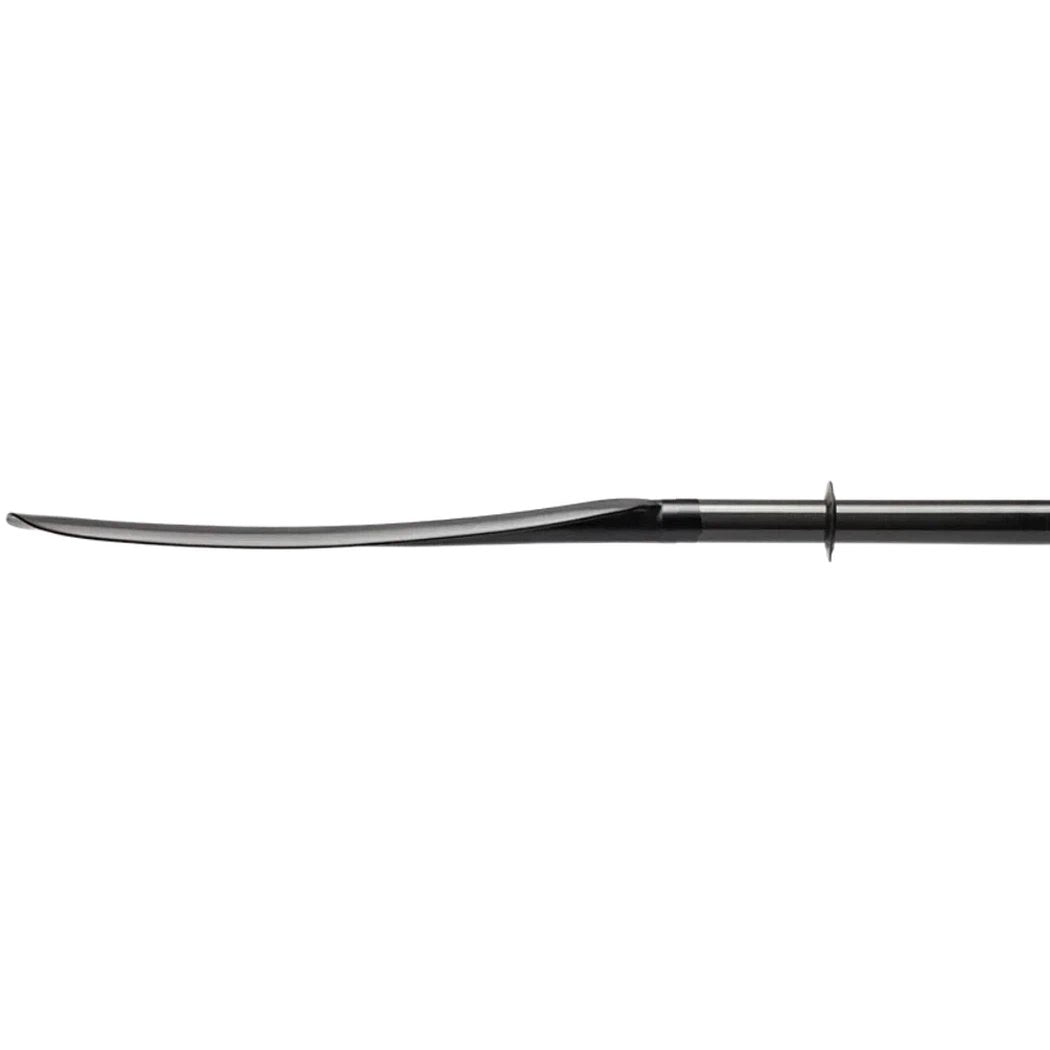 Side view of the Aqua Bound Sting Ray Carbon 2-Piece Posi-Lok™ Kayak Paddle in Black against a white background.