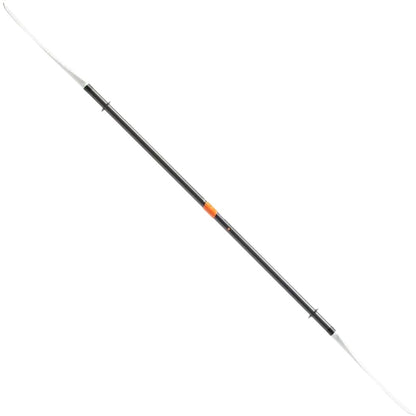 A white Aqua Bound Sting Ray Hybrid 2-Piece Posi-Lok™ Kayak Paddle shown from a side angle against a white background.