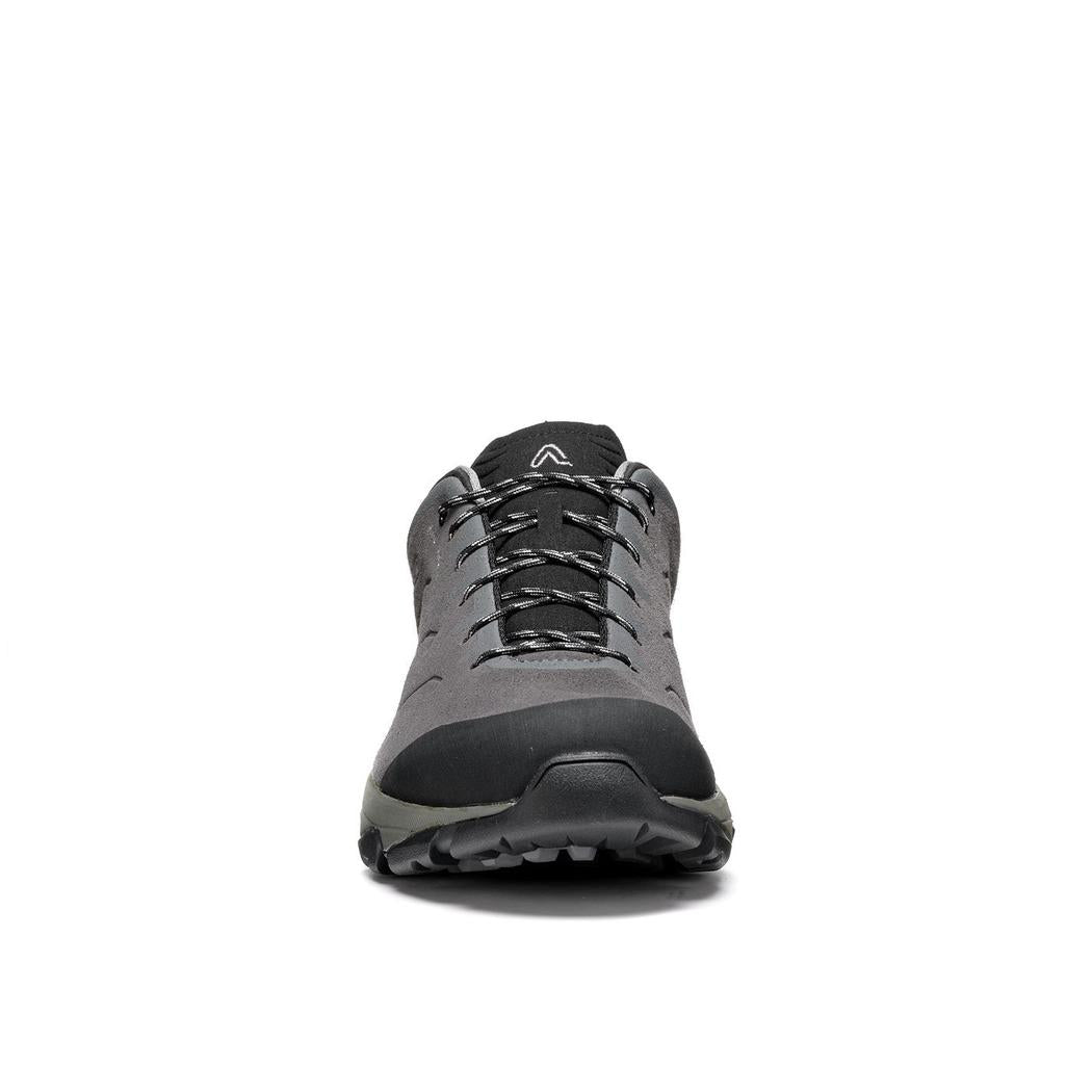 Front view of the Asolo Men's Acadi LTH GTX MM hiking boot in Graphite/Black against a white background.