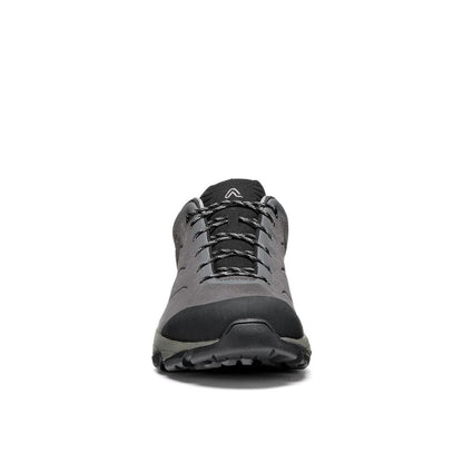 Front view of the Asolo Men's Acadi LTH GTX MM hiking boot in Graphite/Black against a white background.