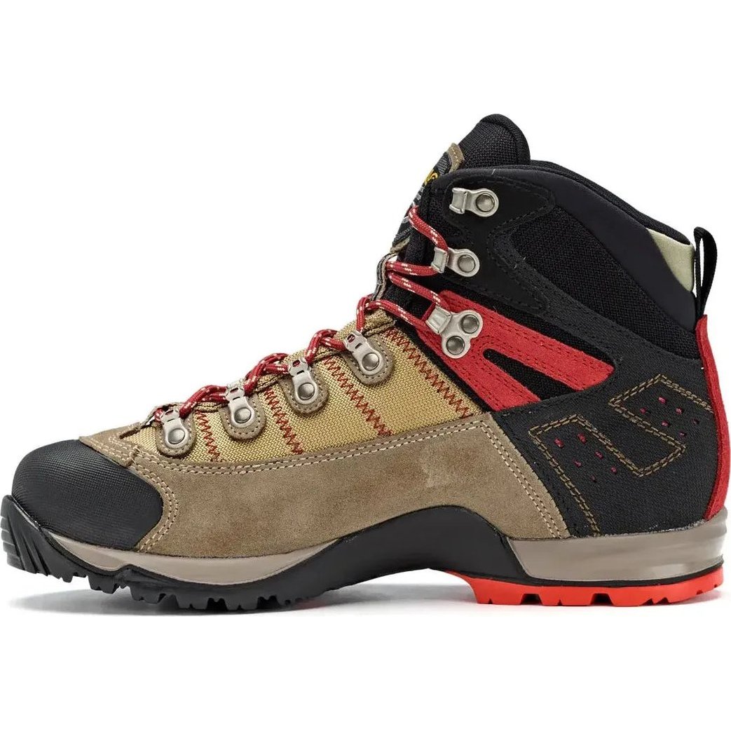 Side view of the Asolo Men's Fugitive GTX in Wool Black showing the lugged outsole against a white background.