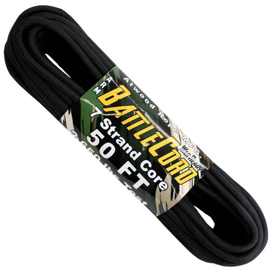 Atwood Rope Battle Cord - 2,650 LB  - 5.6MM X 50 FT-Camping - Accessories - Rope and Cordage-Black-Appalachian Outfitters