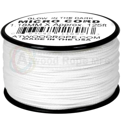 Atwood Rope Glow in the Dark - 35 LB Micro Cord - 1.18MM X 125 FT Spool-Camping - Accessories - Rope and Cordage-Appalachian Outfitters