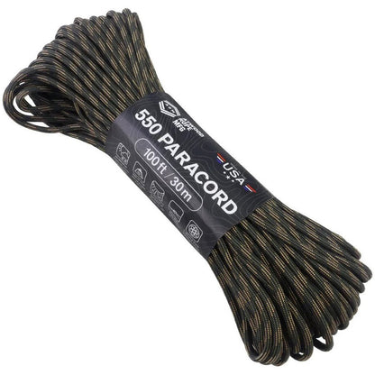Atwood Rope Paracord - 550 LB - 4MM X 100 FT - Camos and Black-Camping - Accessories - Rope and Cordage-Code Talker-Appalachian Outfitters