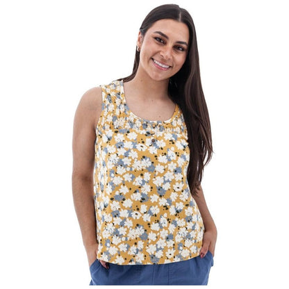 Aventura Women's Essex Print Tank-Women's - Clothing - Tops-Gold-S-Appalachian Outfitters