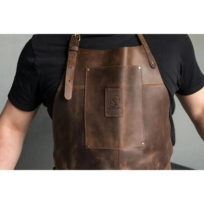 Beavercraft Adjustable Brown Leather Work Apron-Camping - Accessories-Appalachian Outfitters