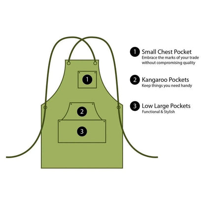 Beavercraft Adjustable Green Canvas Work Apron-Camping - Accessories-Appalachian Outfitters