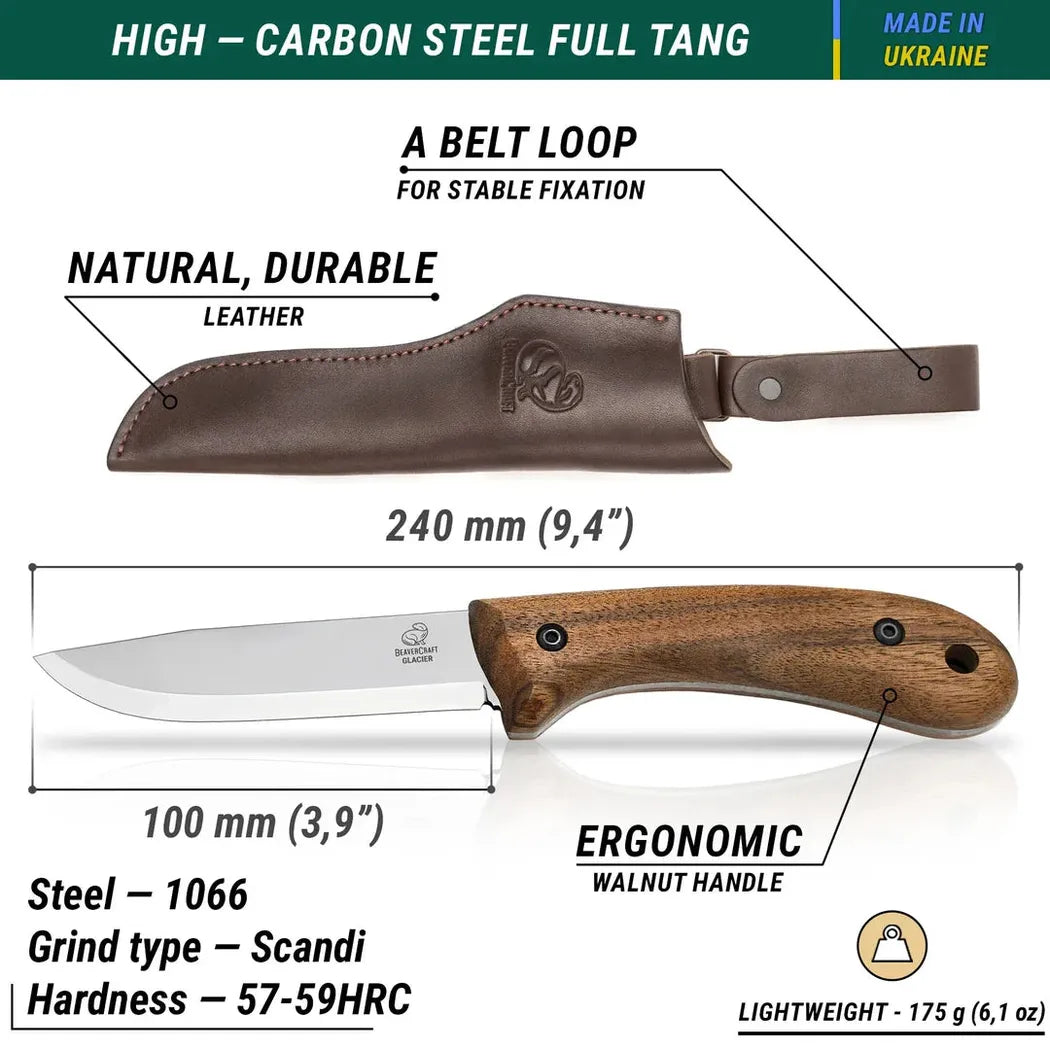 Beavercraft BSH2 Bushcraft Knife-Camping - Accessories - Knives-Appalachian Outfitters