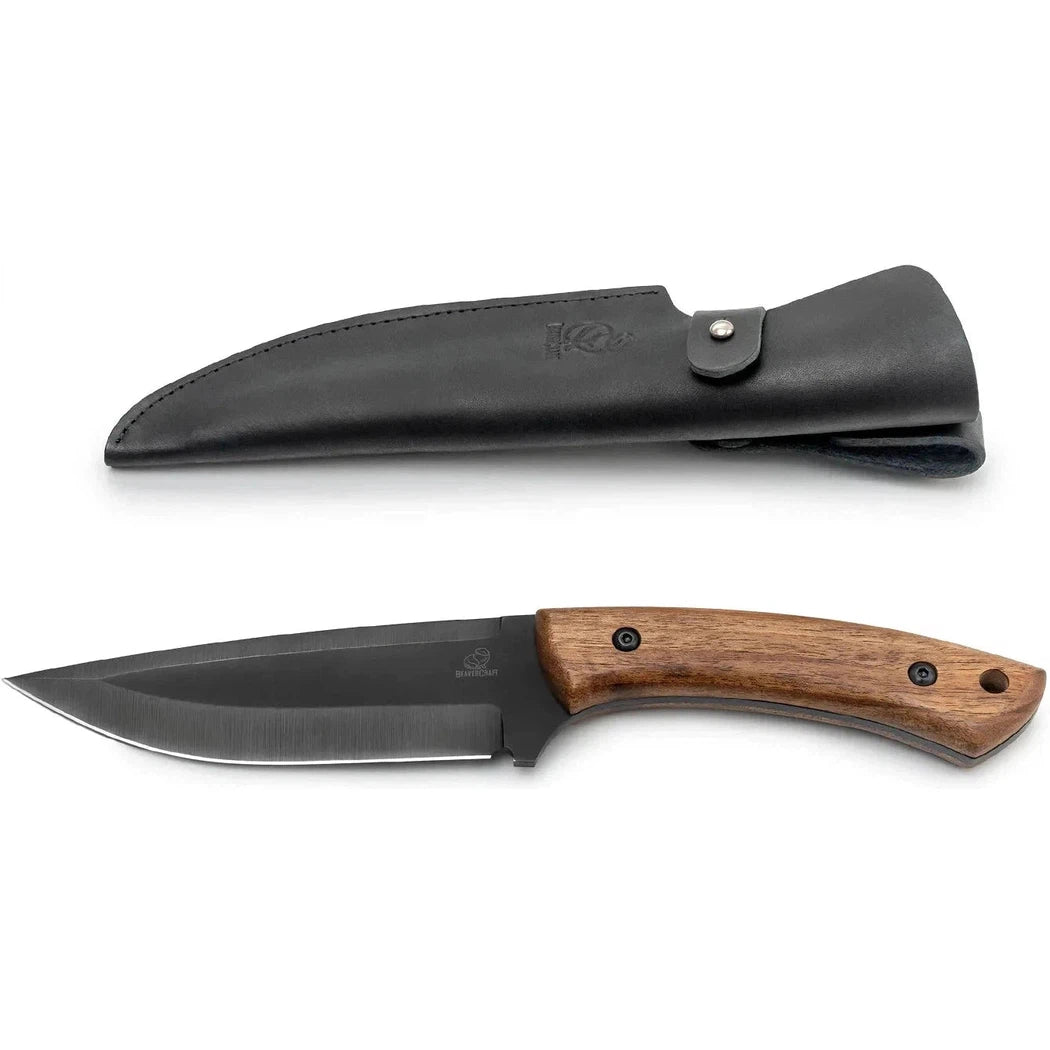 Beavercraft Hunting Knife with Leather Sheath-Camping - Accessories - Knives-Appalachian Outfitters