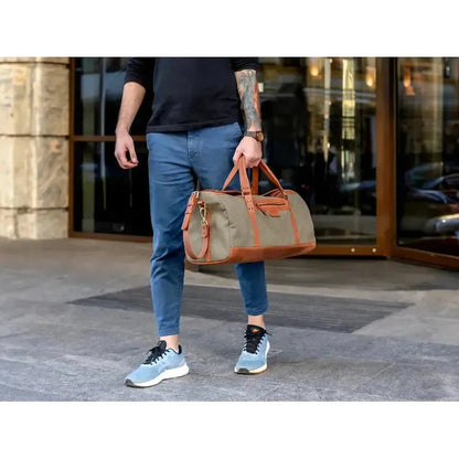 Beavercraft Journey - Canvas and Leather Travel Luggage Duffel Bag-Accessories - Bags-Appalachian Outfitters