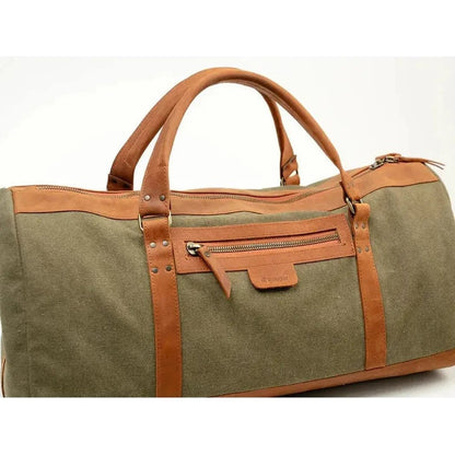 Beavercraft Journey - Canvas and Leather Travel Luggage Duffel Bag-Accessories - Bags-Appalachian Outfitters