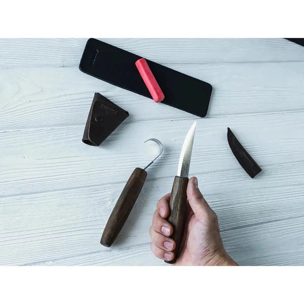Beavercraft Luxury Spoon Carving Set With Walnut Handles-Camping - Accessories - Knives-Appalachian Outfitters