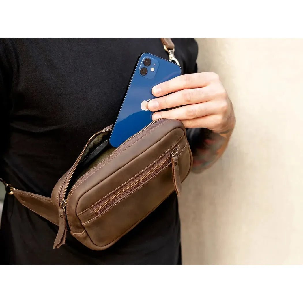 Beavercraft Quest - Leather Waist Bag Fanny Pack Bum Bag for Men and Women-Accessories - Bags-Appalachian Outfitters